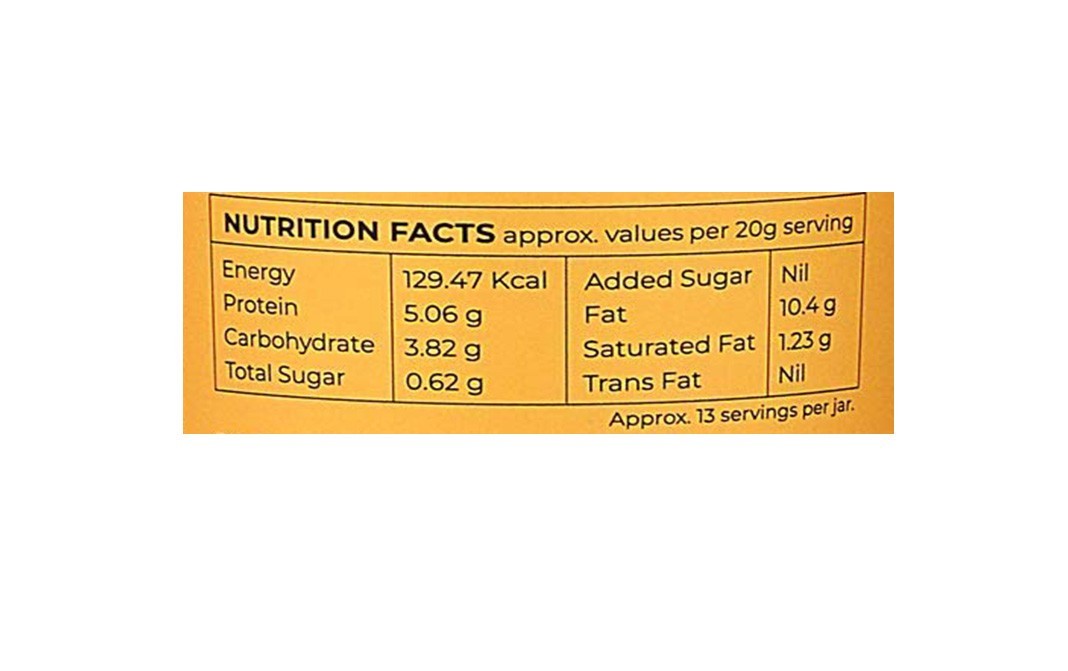 Happy Jars Almond Butter Unsweetened 100% Natural   Glass Jar  265 grams
